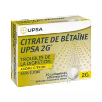 Citrate De Betaïne Upsa 2 G Comprimés Effervescents Sans Sucre Citron 2t/10 à SAINT-CYR-SUR-MER
