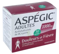 Aspegic Adultes 1000 Mg, Poudre Pour Solution Buvable En Sachet-dose 30 à SAINT-CYR-SUR-MER