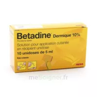 Betadine Dermique 10 % S Appl Cut En Récipient Unidose 10unid/5ml à SAINT-CYR-SUR-MER